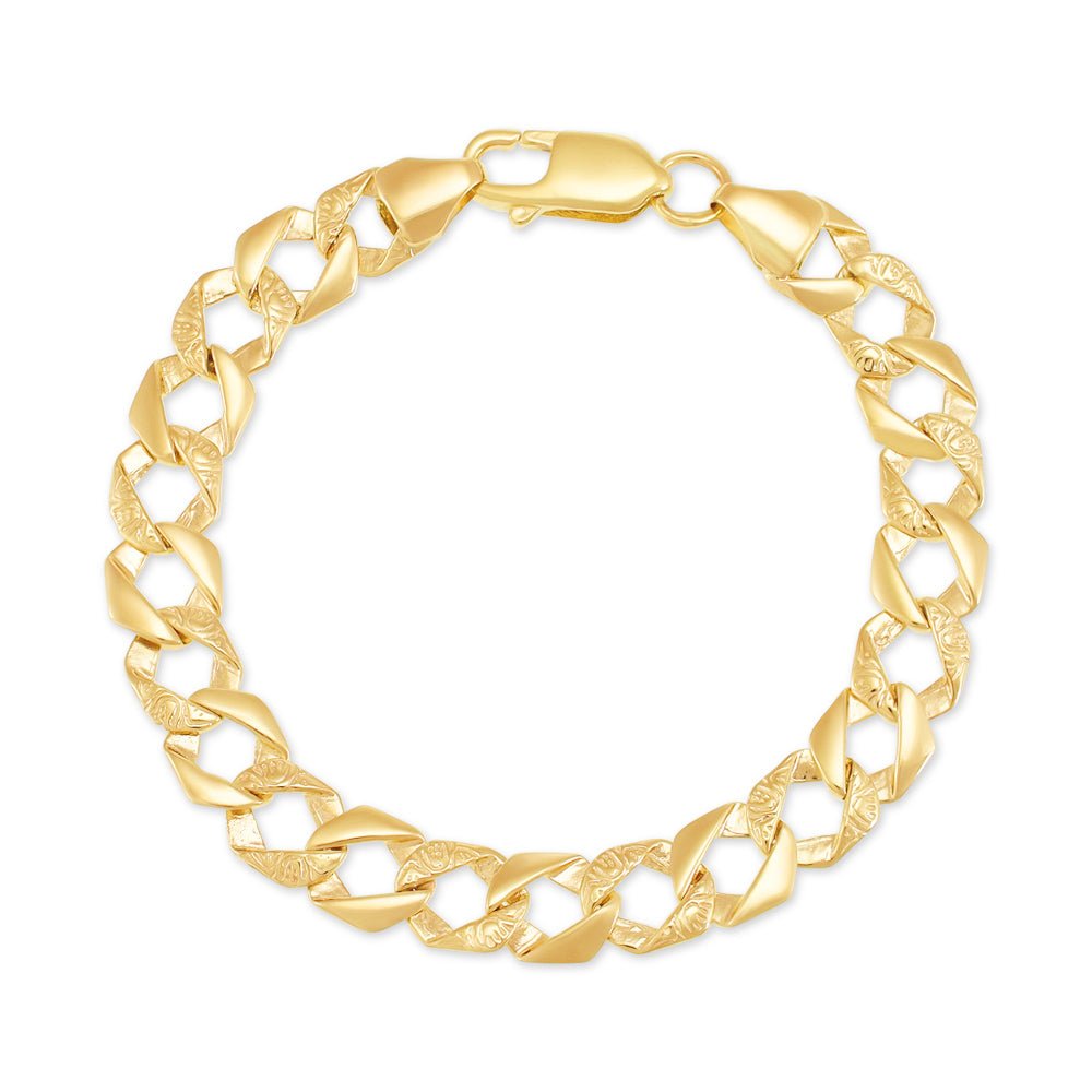 9ct Yellow Gold Curb Bracelet 5mm - FJewellery