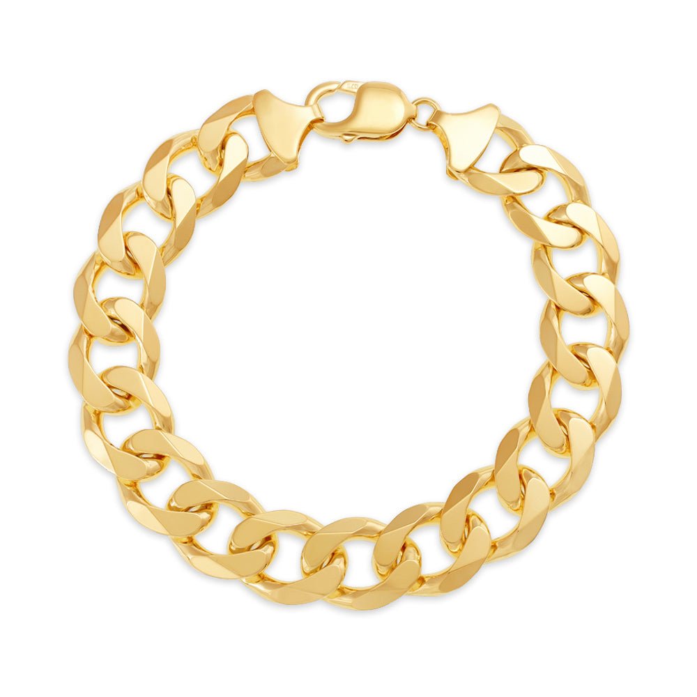 9ct Yellow Gold Curb Bracelet - FJewellery