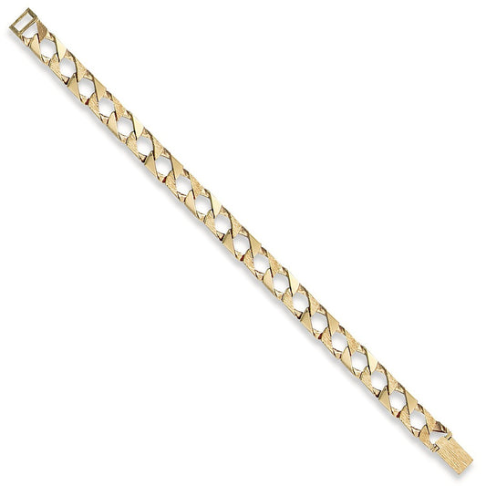 9ct Yellow Gold Curb Bracelet 8.4mm - FJewellery