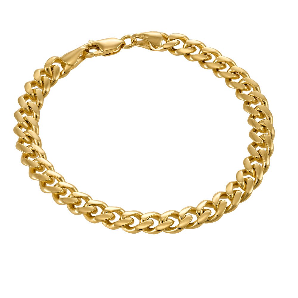 9ct Yellow Gold Curb Bracelets 5mm CNM01441-8 - FJewellery