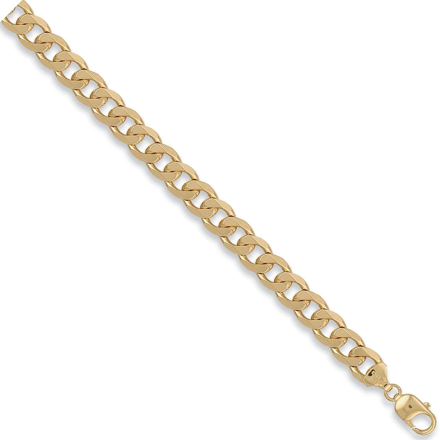9ct Yellow Gold Curb Chain 10.5mm - FJewellery