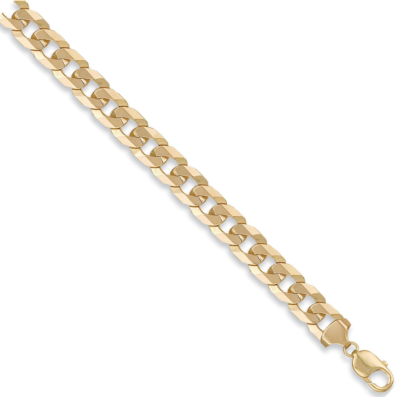 9ct Yellow Gold Curb Chain 12mm - FJewellery