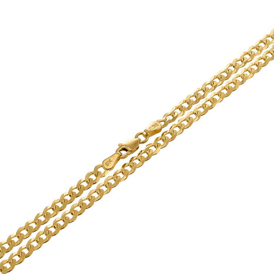 9ct Yellow Gold Curb Chain 4mm CNM03753 - FJewellery