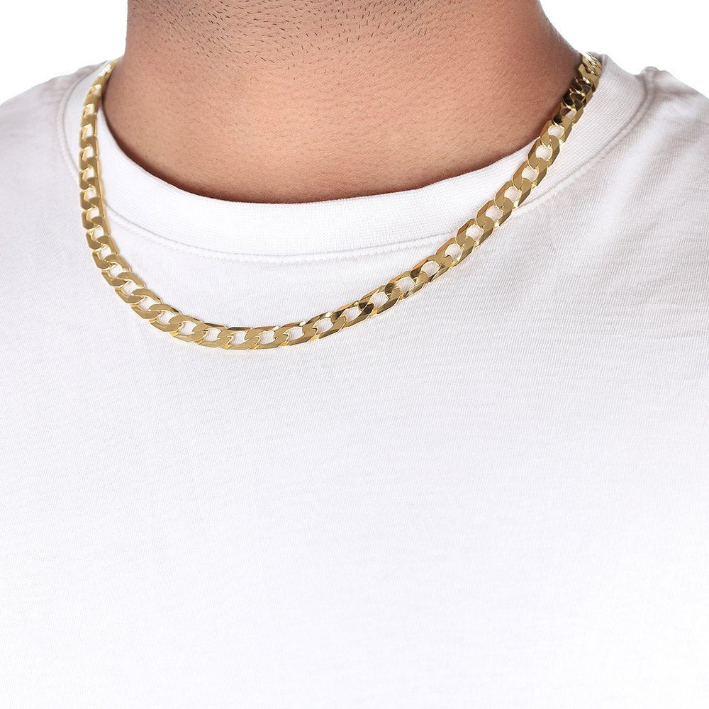 9ct Yellow Gold Curb Chain 7.5mm - FJewellery