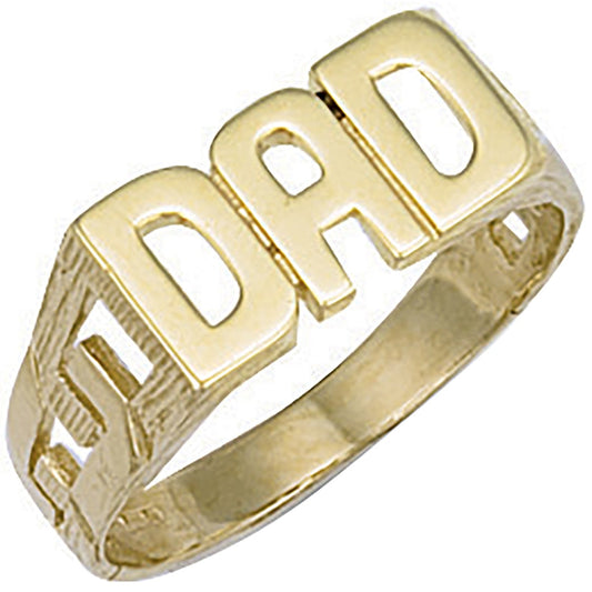 9ct Yellow Gold Dad Ring - FJewellery