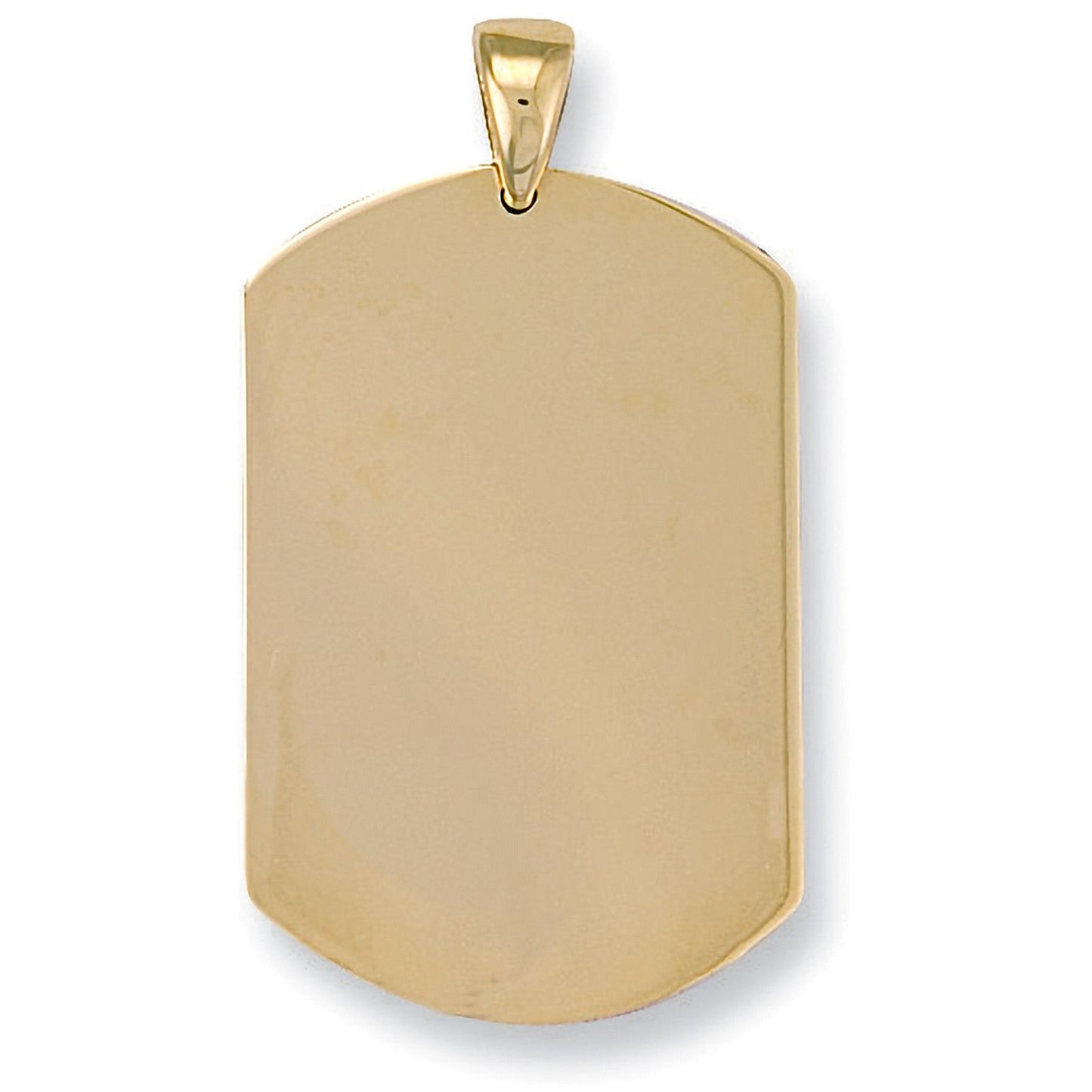 9ct Yellow Gold Dog Tag Pendant - FJewellery