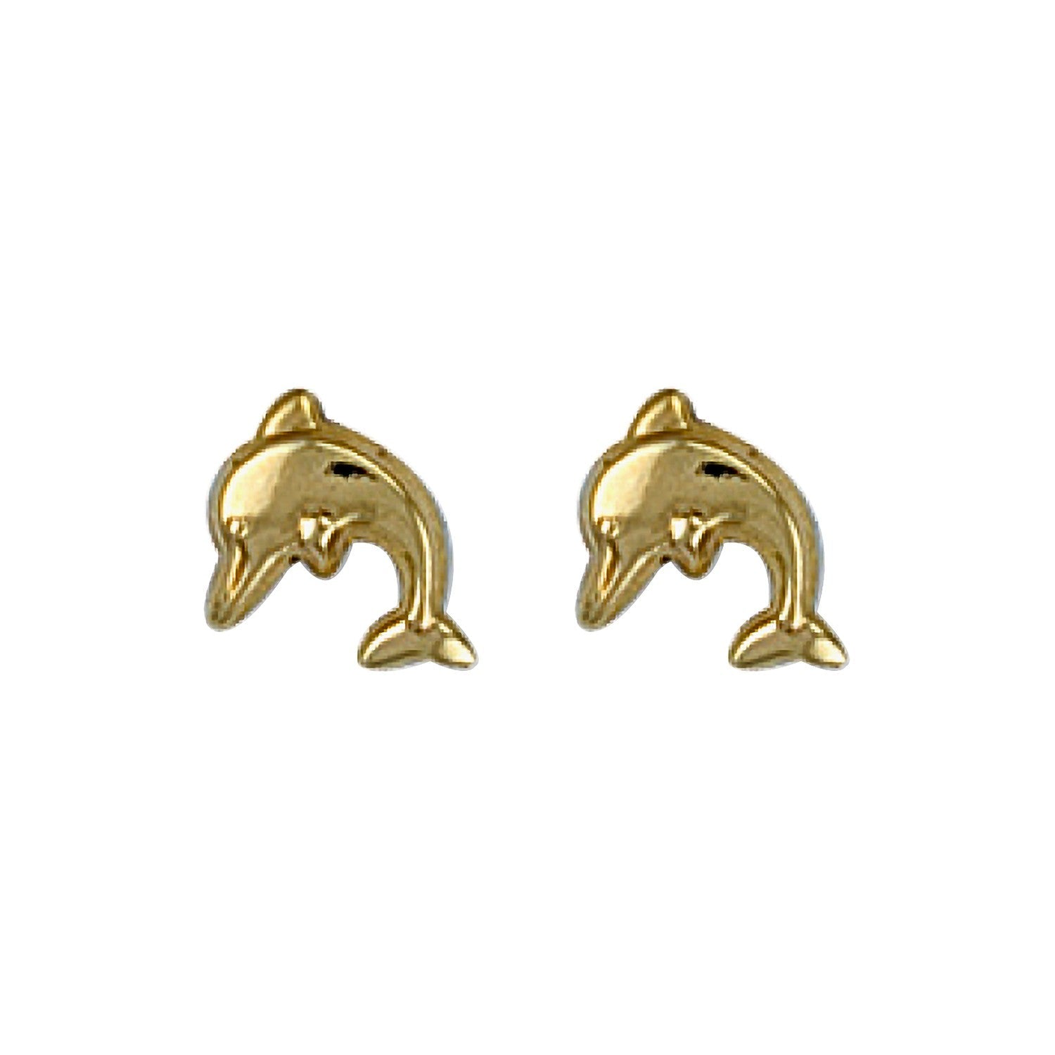 9ct Yellow Gold Dolphin Studs - FJewellery