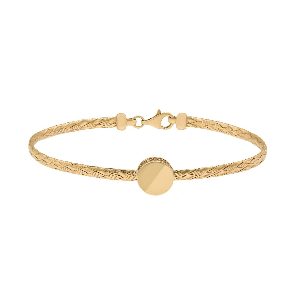 9ct Yellow Gold Fancy Bangle 2016334 - FJewellery