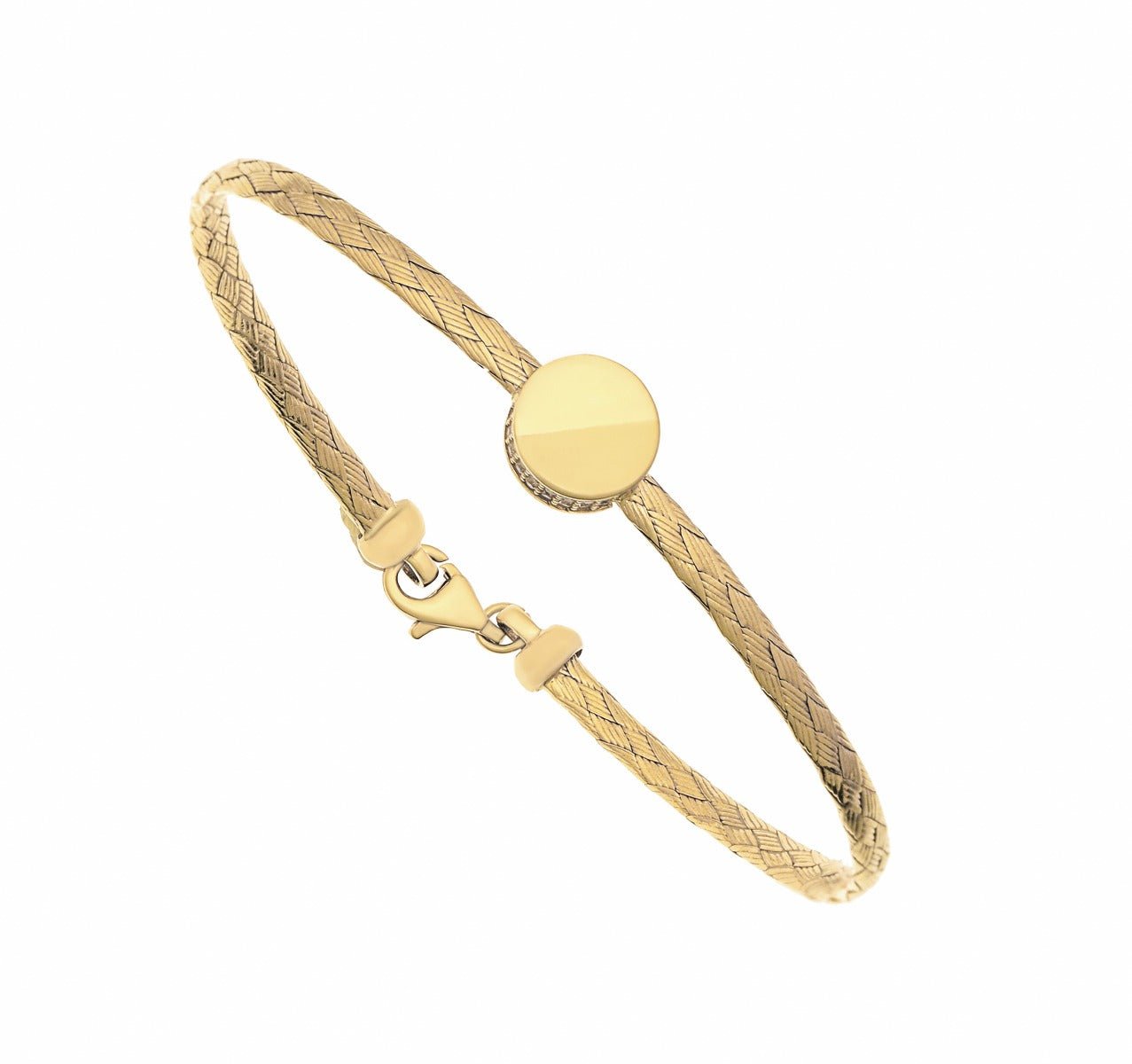 9ct Yellow Gold Fancy Bangle 2016334 - FJewellery