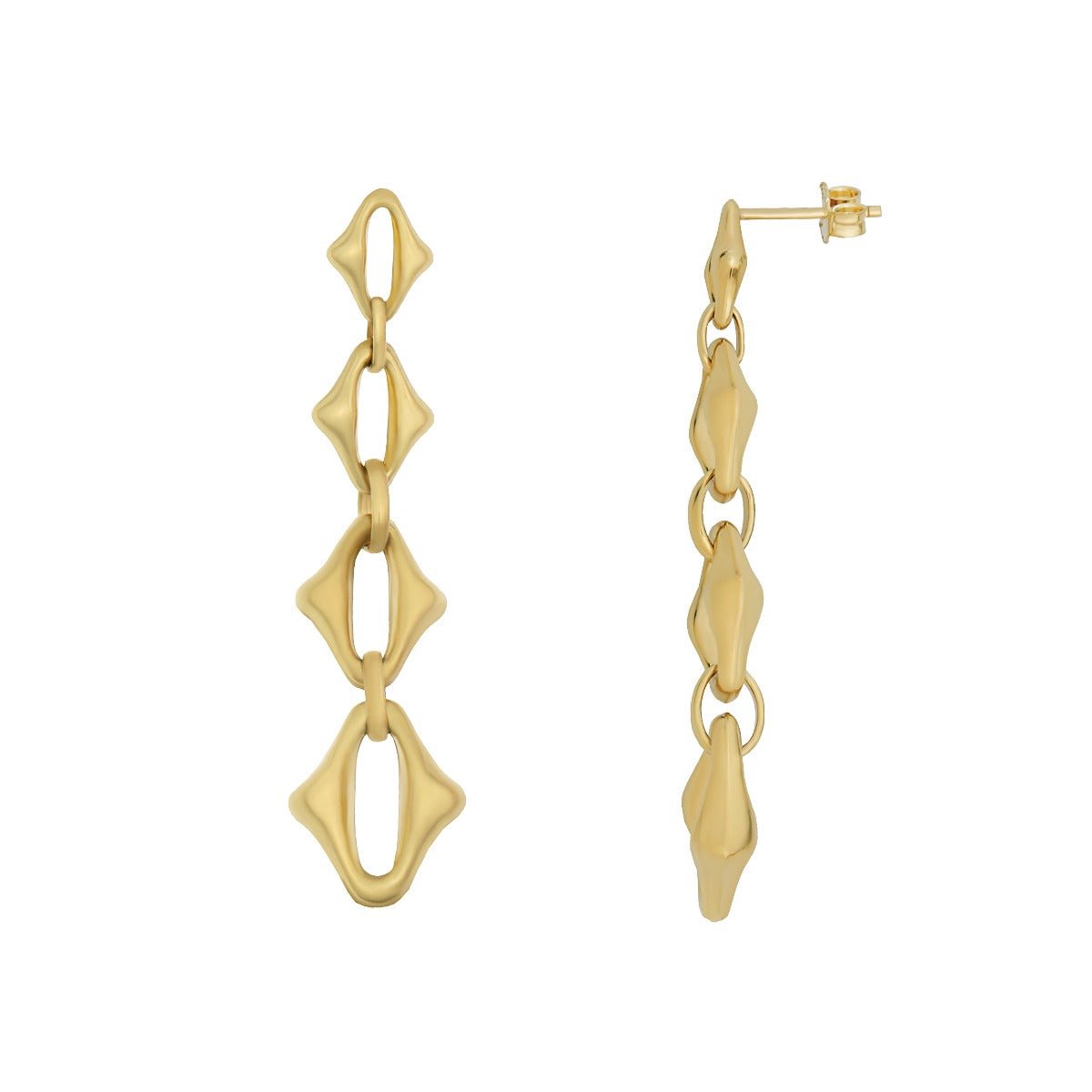 9ct Yellow Gold Fancy Earrings 14mm - FJewellery