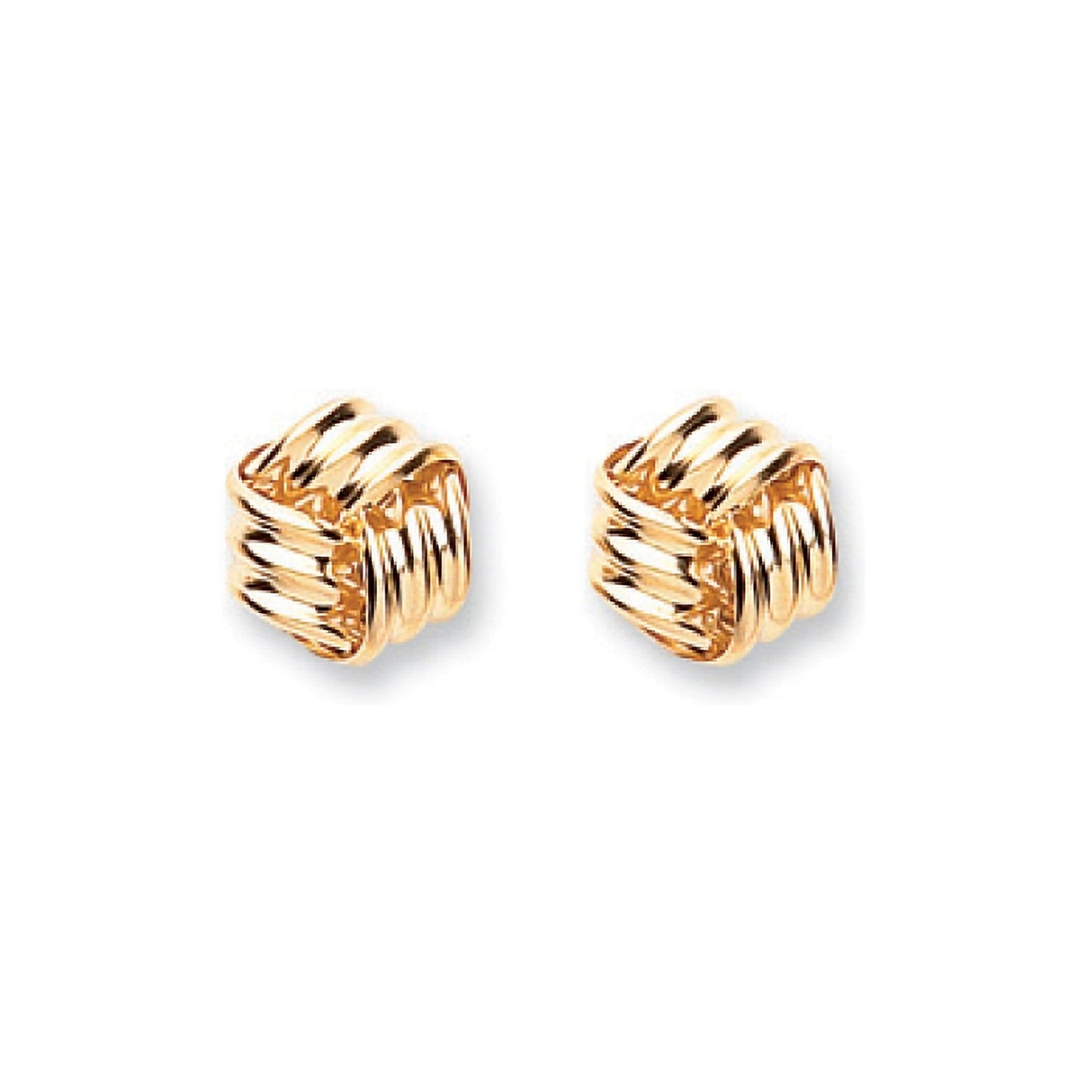 9ct Yellow Gold Fancy Knot Studs 7.5mm - FJewellery