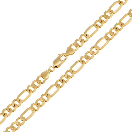9ct Yellow Gold Figaro Chain 6.5mm - FJewellery