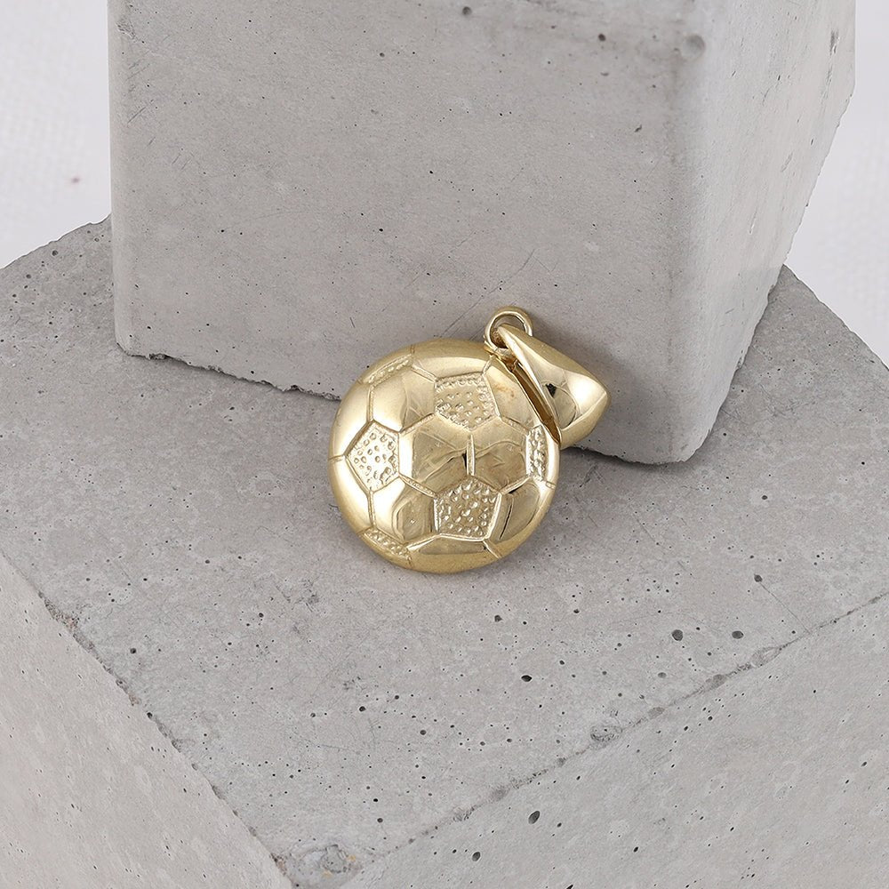 9ct yellow gold Football Drop Pendants PD60-9-40-15 - FJewellery