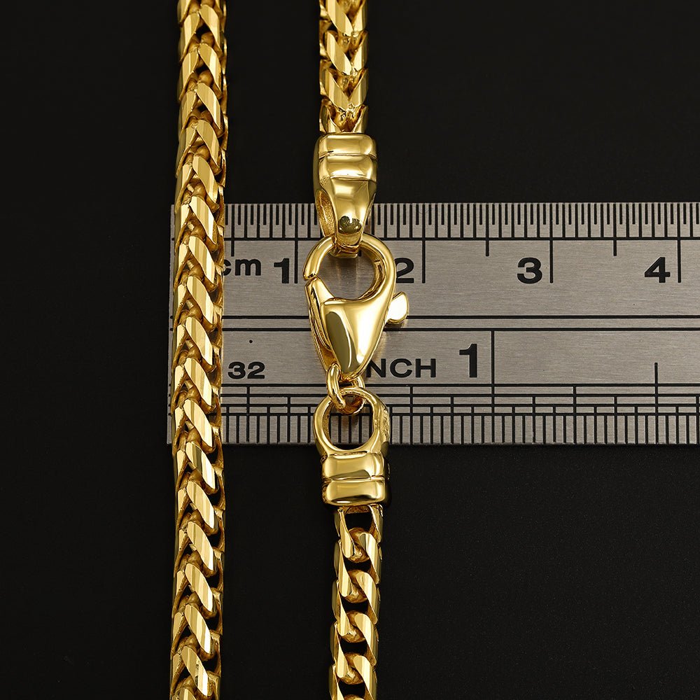Franco Chain Design Mens Solid Gold Chains For Sale 9ct Solid