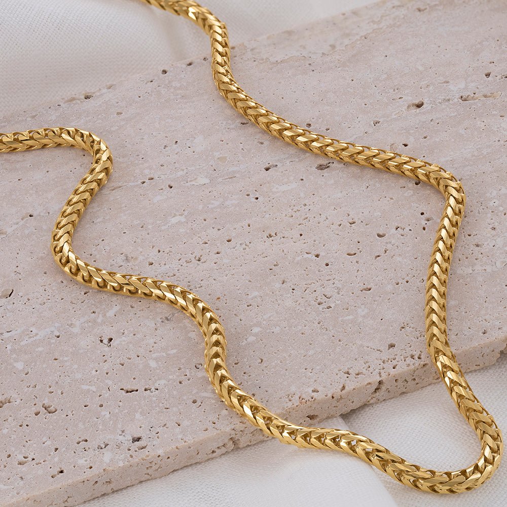 9ct solid yellow gold franco chain 4mm CNM10359 – FJewellery