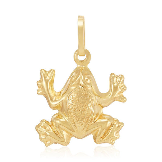 9ct Yellow Gold Frog Pendant - FJewellery