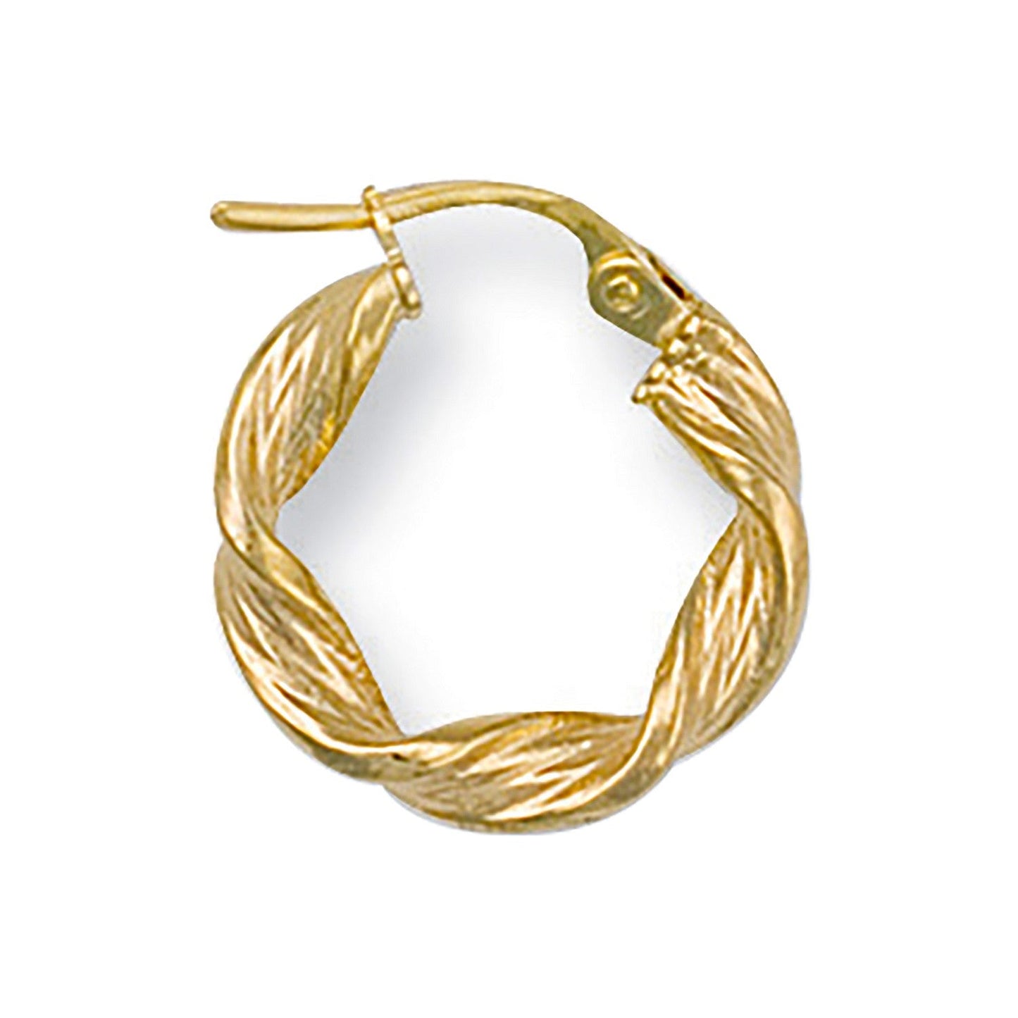 9ct Yellow Gold Hoop Earrings 17 X 3.5mm - FJewellery