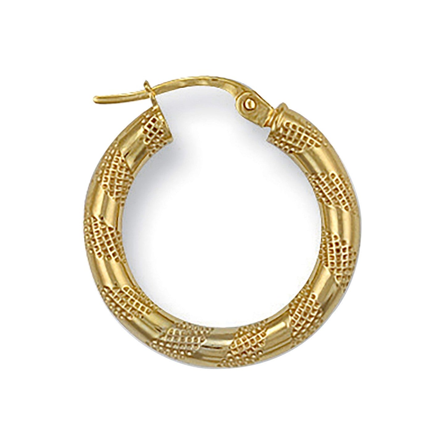 9ct Yellow Gold Hoop Earrings 20.3 X 3mm - FJewellery