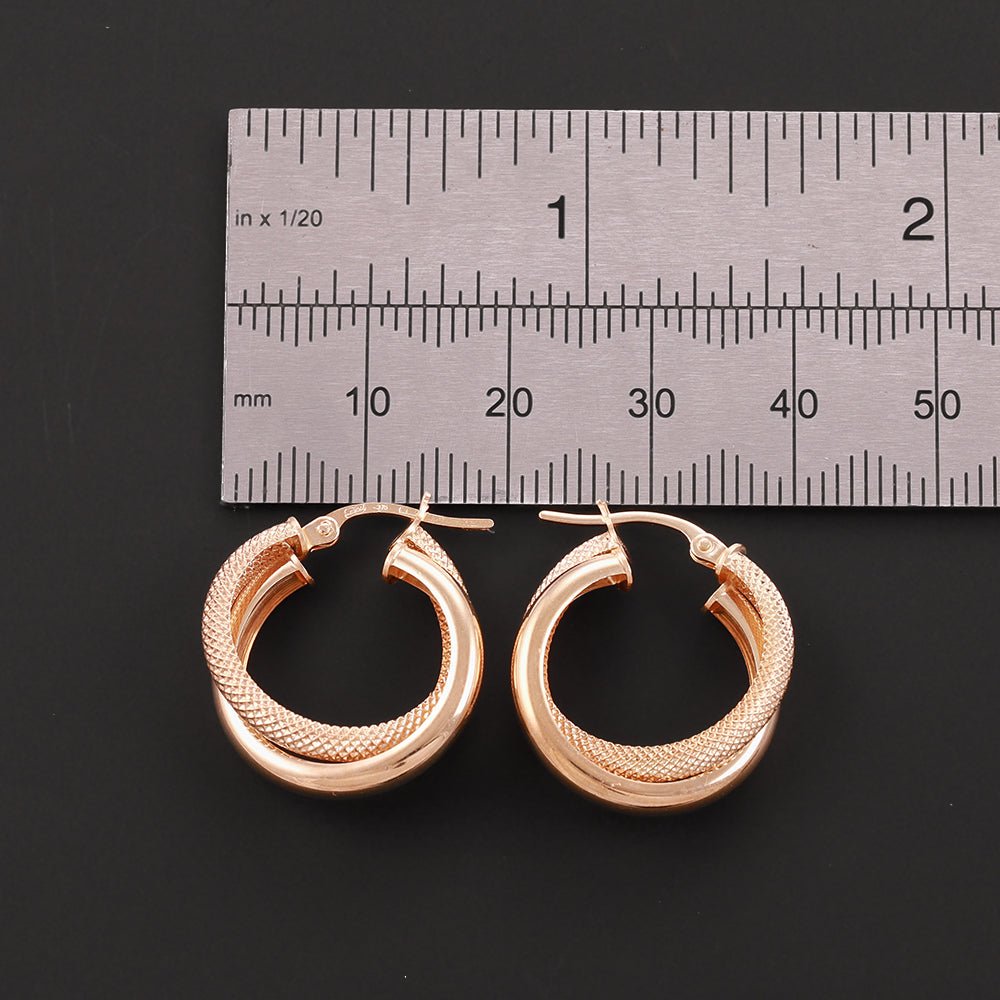 9ct Yellow Gold Hoop Earrings 20.6mm - FJewellery