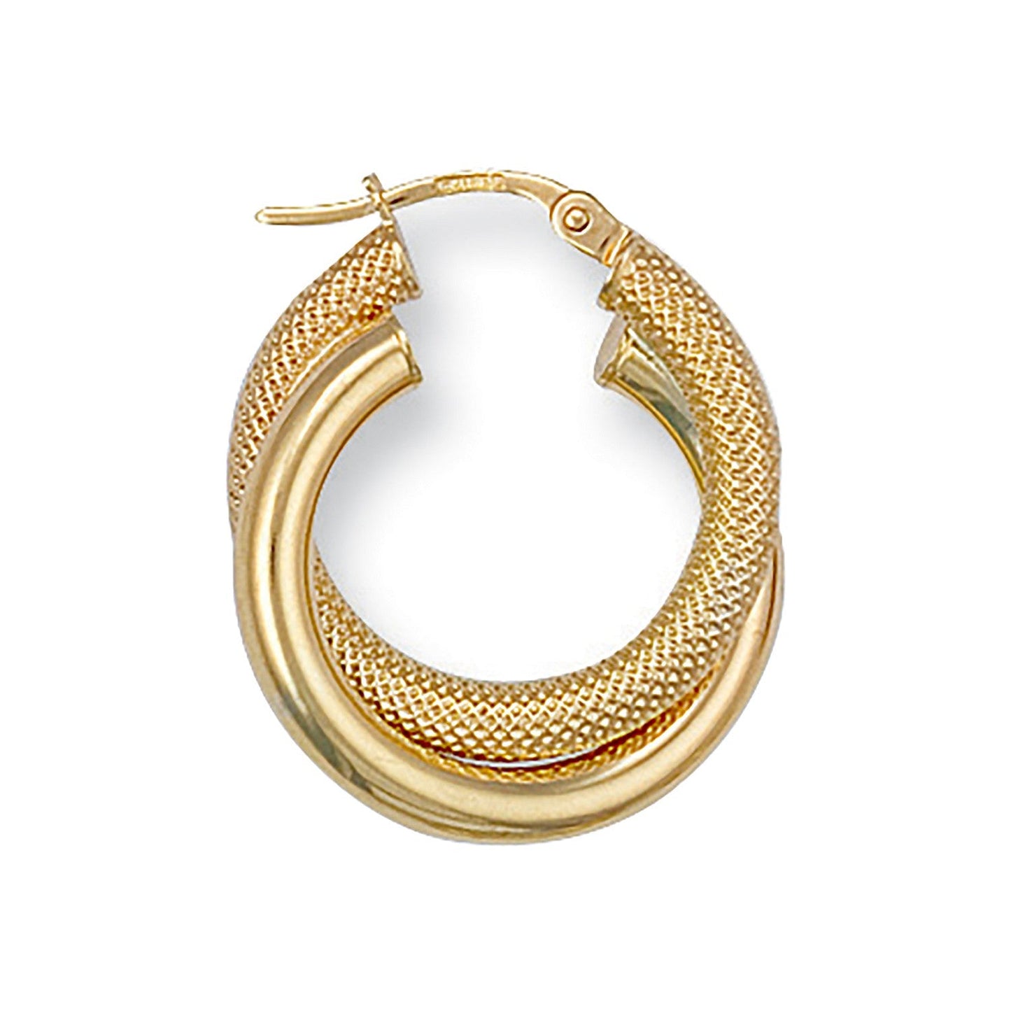 9ct Yellow Gold Hoop Earrings 20.6mm - FJewellery