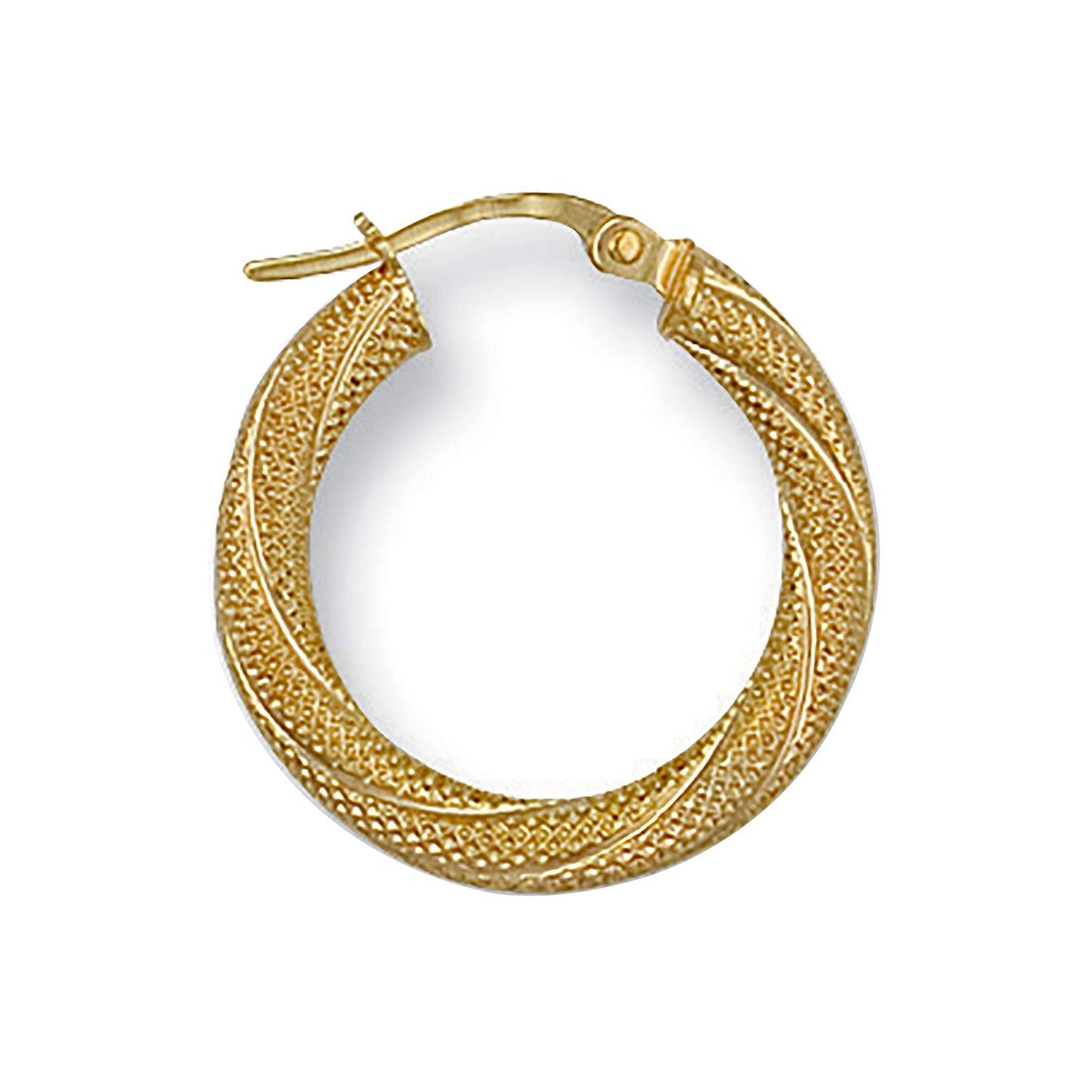 9ct Yellow Gold Hoop Earrings 20.7 X 3mm - FJewellery