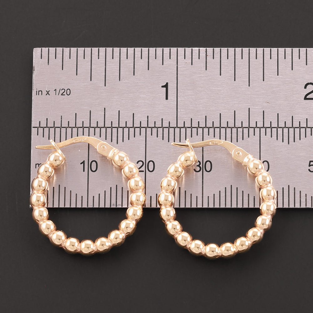 9ct Yellow Gold Hoop Earrings 20.8mm - FJewellery