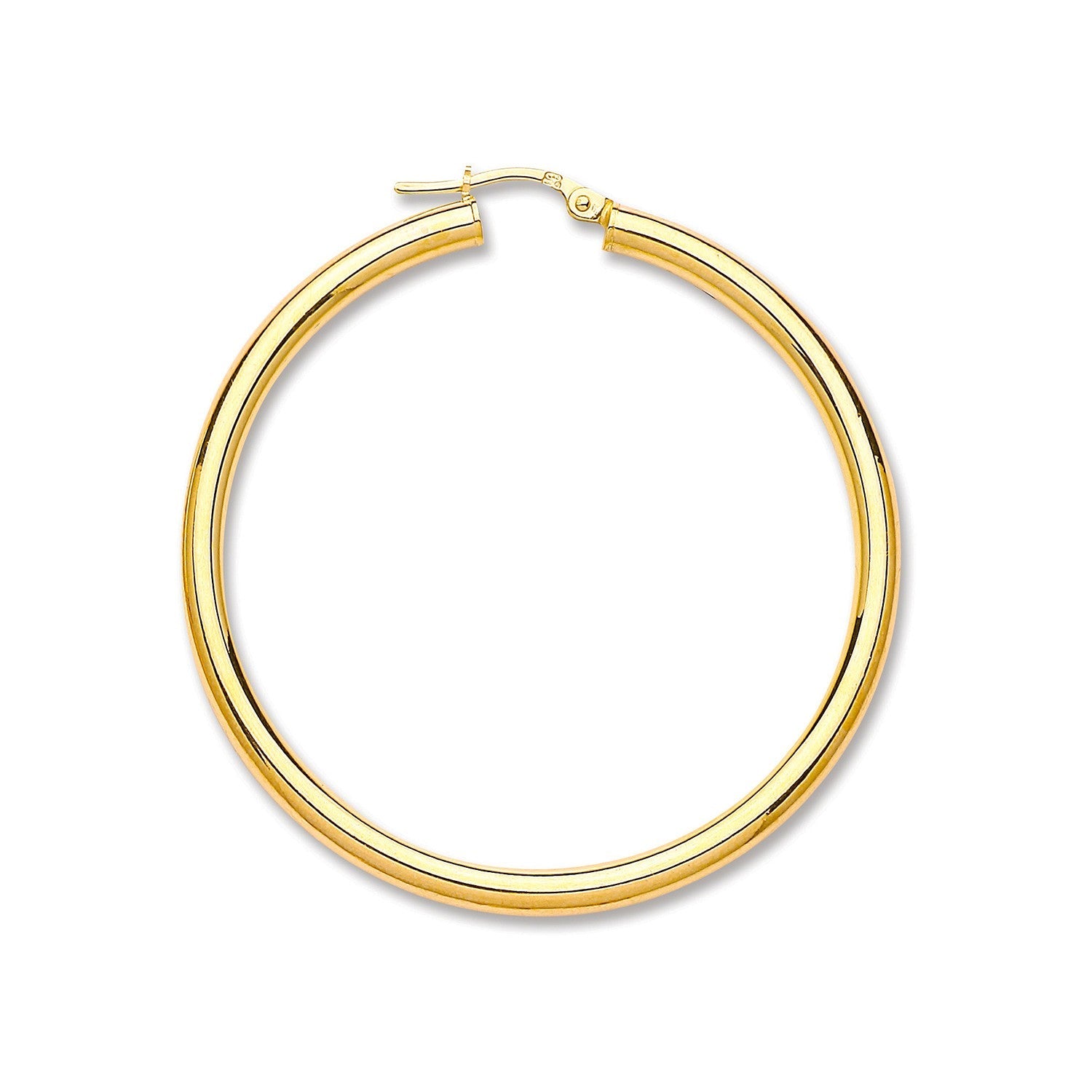 9ct Yellow Gold Hoop Earrings 45.8mm - FJewellery