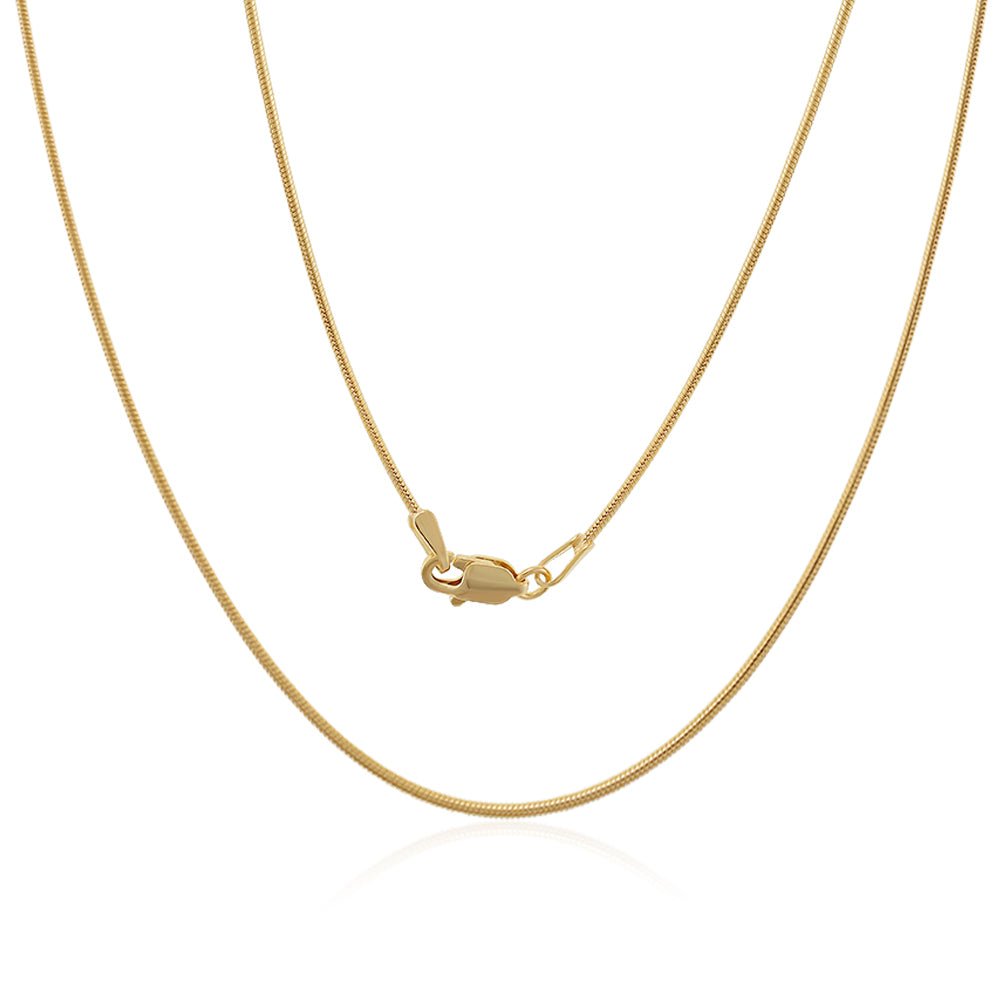 9ct Yellow Gold Snake Chain 1mm - FJewellery
