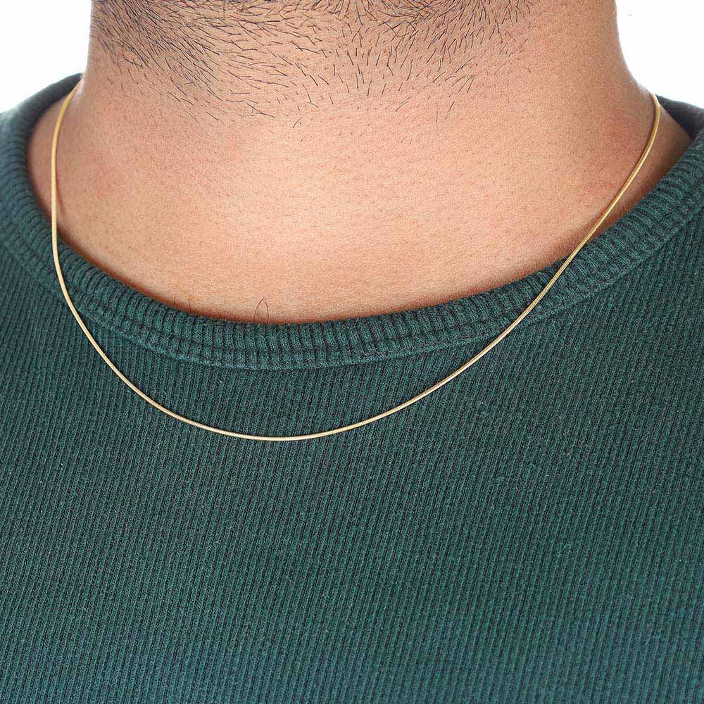 9ct Yellow Gold Snake Chain 1mm - FJewellery