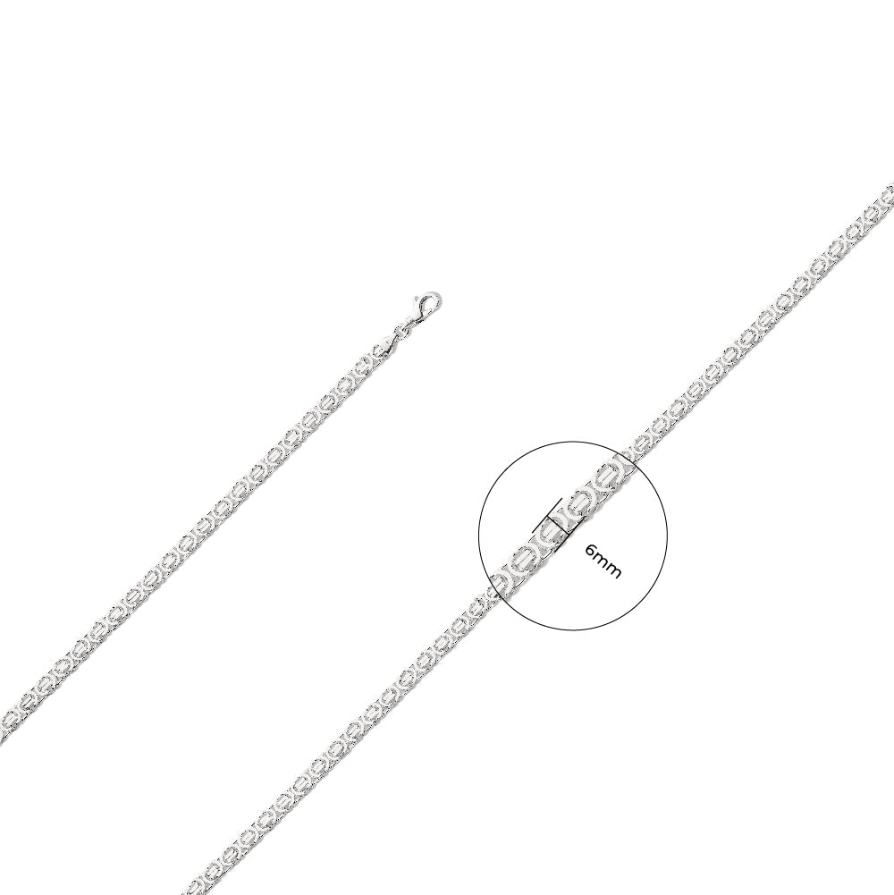 925 Sterling Silver 6mm Necklace Chain 304151